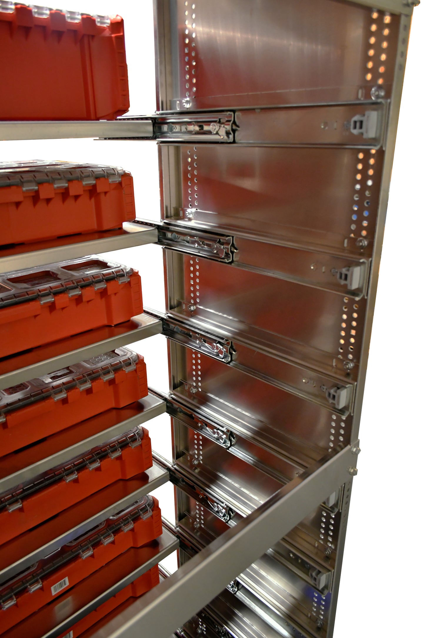 36" Van Rack, Sliding Shelf, works with Milwaukee Packout.