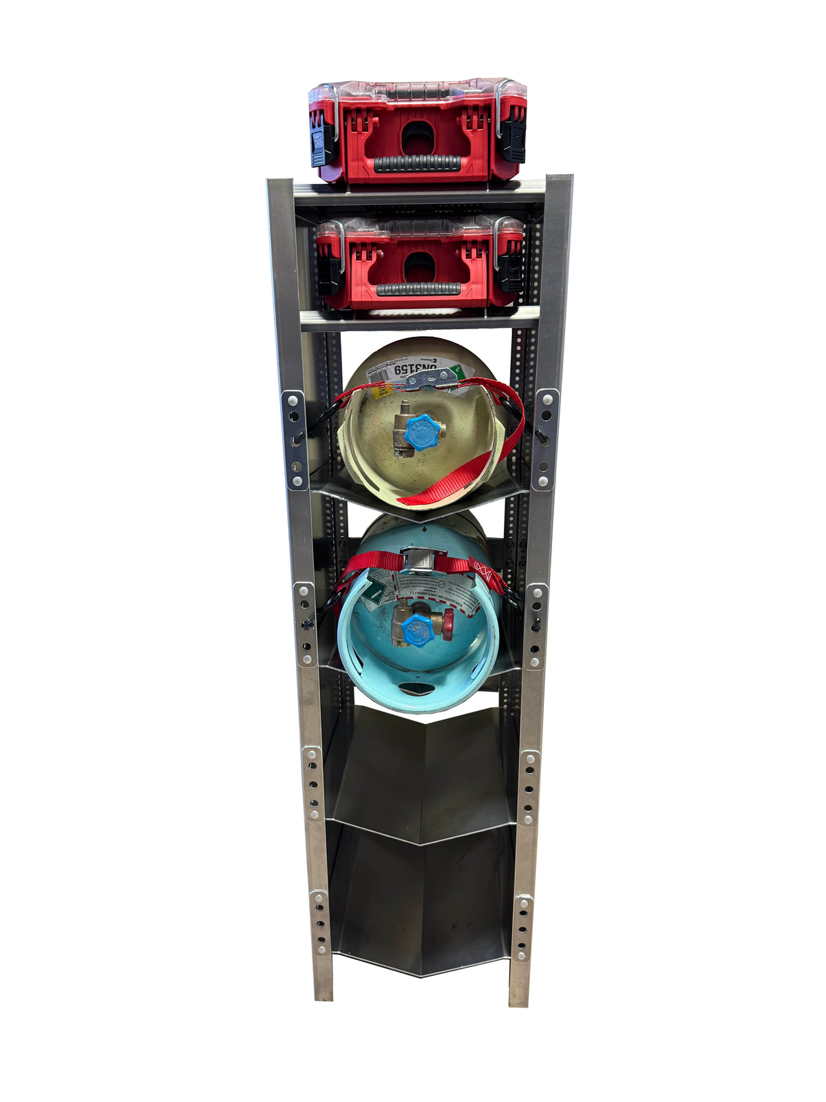 Refrigerant Van Racking Small Bottle Refrigerant Van Rack With Milwaukee Packout – Valley Metal